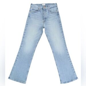 MOTHER Pale Blue High-Rise Flare Jeans